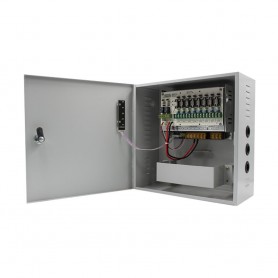 Strong Euro PowerSursa de alimentare CCTV 12V 10A 8 iesiri cu back-up STR1210-08CBD