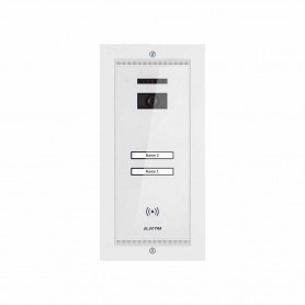 ELECTRAPanou video exterior Electra Smart pentru 2 familii incastrat alb