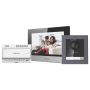 Kit videointerfon IP 7inch, conectare 2 fire - HIKVISION DS-KIS702