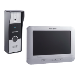 Kit videointerfon analogic 7'', conectare 4 fire - HIKVISION DS-KIS202