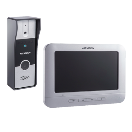 Kit videointerfon analogic 7'', conectare 4 fire - HIKVISION DS-KIS202