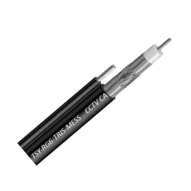 Cablu Coaxial RG6 TRISHIELD autoportant, 305m, negru TSY-RG6-TRIS-MESS