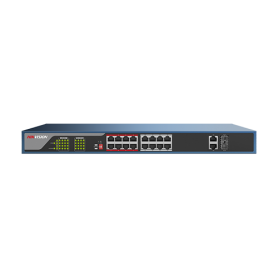 Switch 16 porturi PoE, 2 porturi uplink  - HIKVISION DS-3E0318P-E