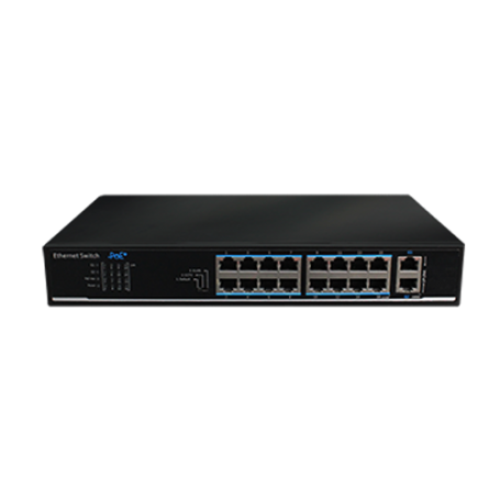 Switch 16 porturi PoE, 2 porturi uplink - UTEPO SF18P-LM