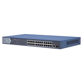 Switch 24 porturi PoE 1000Mbps, 1xRJ45 + 1xSFP Gigabit uplink - HIKVISION DS-3E0526P-E
