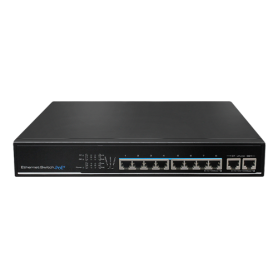 Switch 8 porturi PoE+, 2 porturi uplink - UTEPO SF10P-HM