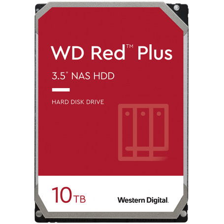 HDD NAS WD Red Plus (3.5'', 10TB, 256MB, 7200 RPM, SATA 6 Gb/s)